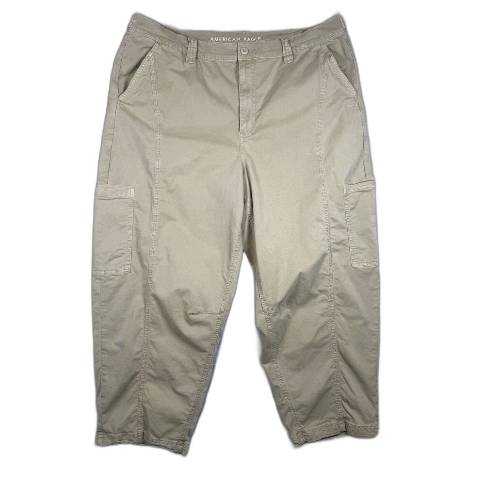 American Eagle Barrel Cargo Pants Utility Stretch Casual Women's Size 18